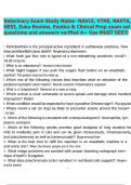 Veterinary Exam Study Notes- NAVLE&comma; VTNE&comma; NAVTA&comma; HESI&comma; Zuku Review&comma; Exotics & Clinical Prep exam set questions and answers verified A&plus; tips MUST SEE&excl;&excl;&excl;&period;pdf