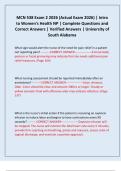 MCN 538 Exam 2 2026 &lpar;Actual Exam 2026&rpar; &vert; Intro to Women's Health NP &vert; Complete Questions and Correct Answers &vert; Verified Answers &vert; University of South Alabama