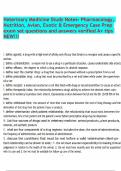 Veterinary Medicine Study Notes- Pharmacology&comma; Nutrition&comma; Avian&comma; Exotic & Emergency Case Prep exam set questions and answers verified A&plus; tips NEW&excl;&excl;&excl;&period;pdf