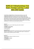 NURS 231 Pathophysiology Final Exam &vert; Portage Learning &vert; Latest 2023&ndash;2024 Update