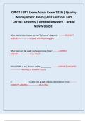 OMGT 5373 Exam Actual Exam 2026 &vert; Quality Management Exam &vert; All Questions and Correct Answers &vert; Verified Answers &vert; Brand New Version&excl;