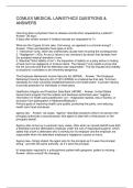 COMLEX MEDICAL LAW ETHICS QUESTIONS & ANSWERS