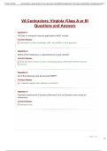 VA Contractors Virginia &lpar;Class A or B&rpar; Questions and Answers&period;