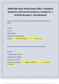 SAEM M4 Exam Actual Exam 2026 &vert; Complete Questions and Correct Answers &vert; Graded A&plus; &vert; Verified Answers &vert; Just Released