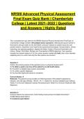 NR509 Advanced Physical Assessment Final Exam Quiz Bank &vert; Chamberlain College &vert; Latest 2021&ndash;2022 &vert; Questions and Answers &vert; Highly Rated
