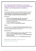 PCE CERTIFIED BREASTFEEDING COUNSELOR  EXAM 2025-2026 ACTUAL EXAM 130 QUESTIONS AND  CORRECT ANSWERS&vert;ALREADY GRADED A&plus; 