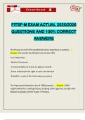 FITSP-M EXAM ACTUAL 2025&sol;2026 QUESTIONS AND 100&percnt; CORRECT ANSWERS