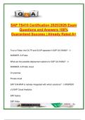 SAP TS410 Certification – 100+ Question Answer Key | S/4HANA, Fiori UX, MRP, Finance & Logistics | ERP Training & Business Management
