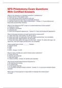 NPS Phlebotomy Exam Questions With Certified Answers