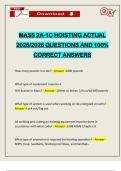 MASS 2A-1C HOISTING ACTUAL 2025&sol;2026 QUESTIONS AND 100&percnt; CORRECT ANSWERS