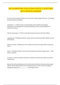 NES ELEMENTARY EDUCATION SUBTEST 2 QUESTIONS WITH VERIFIED ANSWERS