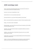 AICE sociology exam questions And 100&percnt; verified correct answers graded a&plus;&period;