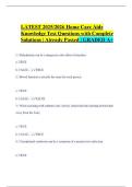 LATEST 2025&sol;2026 Home Care Aide Knowledge Test Questions with Complete Solutions &vert; Already Passed &vert; GRADED A&plus;