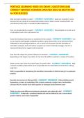PORTAGE LEARNING- BIOD 101 EXAM 1 QUESTIONS AND CORRECT VERIFIED ANSWERS UPDATED 2025&sol;26 BEST RATED A&plus; FOR SUCCESS