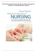 Test Bank for Davis Advantage for Maternal Newborn Nursing&semi; Critical Components of Nursing Care 4th Edition by Connie Durham and Roberta Chapman &lpar;NEWEST 2025&rpar;