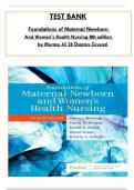 Test bank foundations of maternal newborn and women s health nursing 8th edition by murray