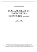 Instructor Solutions Manual to accompany Fundamentals of Engineering Economics&comma; Second Edition&comma; by Chan S&period; Park&period; ISBN-13&colon; 9780132209618