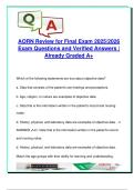 AORN Final Exam Review &lpar;90&plus; Q&A&rpar; &vert; Asepsis&comma; Sutures&comma; Surgical Safety &vert; 2025&sol;2026