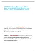 OMGT 5373 - Quality Management Midterm  Exam Newest 2025&sol;2026 With Questions and  Correct Answers Graded A&plus;&vert;Assured Success