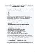 Pharm CMS Practice Questions Complete Solutions Already Rated Grade A