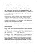 BCOR 360 EXAM 1 QUESTIONS & ANSWERS