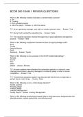 BCOR 360 EXAM 1 REVIEW QUESTIONS