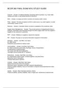 BCOR 360 FINAL EXAM WVU STUDY GUIDE