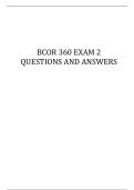 BCOR 360 EXAM 2 QUESTIONS AND ANSWERS