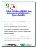 CWEL & CANS Exams &ndash; 202 Verified Q&A &vert; Child Welfare Laws&comma; Court Procedures&comma; Federal Mandates &vert; 2025&sol;2026
