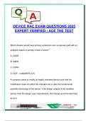 DEVICE RAC Exam 2025 &ndash; 200&plus; Expert-Verified Questions &vert; FDA Regulations&comma; 510&lpar;k&rpar;&comma; QSR&comma; IDE&comma; PMA