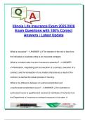 Illinois Life Insurance Exam &ndash; 170&plus; Verified Q&A &vert; Policy Types&comma; Licensing&comma; Annuities&comma; Taxation&comma; Ethics &vert; 2025&sol;2026