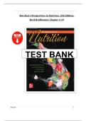 Test Bank for Wardlaw's Perspectives in Nutrition&comma; 12th Edition by Carol Byrd-Bredbenner All Chapters &vert;&vert;Complete A&plus; Guide