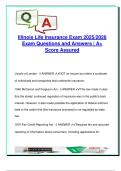 Illinois Life Insurance Exam 2025 &ndash; 180&plus; Solved Q&A &vert; Policy Types&comma; Annuities&comma; Taxation&comma; Licensing Laws