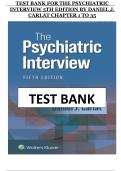 The Psychiatric Interview&comma; 5th Edition &ndash; Daniel J&period; Carlat &ndash; Complete Test Bank &lpar;Chapters 1&ndash;35&rpar; with Answers