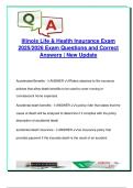 Illinois Life & Health Insurance Exam &ndash; 200&plus; Verified Q&A &vert; Policies&comma; Riders&comma; Annuities&comma; Underwriting&comma; Ethics &vert; 2025&sol;2026