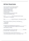  CSI Test 1 Study Guide &vert;100&percnt; Correct Answers &vert;Verified