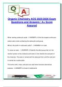 Organic Chemistry ACS Final Review &lpar;120&plus; Questions&rpar; &ndash; Mechanisms&comma; Stereochemistry&comma; Synthesis&comma; Reactivity &vert; 2025&sol;2026