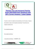 Pearson VUE Life Insurance Practice Exam &lpar;100&plus; Questions&rpar; &ndash; Policy Types&comma; Riders&comma; Underwriting&comma; Annuities &vert; 2025&sol;2026