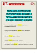 FINAL EXAM- CHAMBERLAIN UNIVERSITY BIOS 251 WEEK 8 ACTUAL 2025&sol;2026 QUESTIONS AND 100&percnt; CORRECT ANSWERS