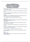 Actual ARDMS Exam  Questions And Detailed  Solutions 2025&sol;2026 