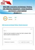 WGU D081 Innovative and Strategic Thinking &vert;OA&vert; Objective Assessment &vert; 137 Actual Questions and Answers Latest Updated 2025&sol;2026 &lpar;Graded A&plus;&rpar;