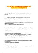 LRA 224 FINAL EXAM REVIEW QUESTIONS AND ACCURATE ANSWERS &lpar;RECENT&rpar;