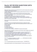 Davies SPI REVIEW QUESTIONS WITH CORRECT ANSWERS