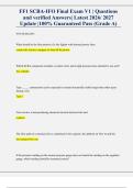FF1 SCBA-IFO Final Exam V1 &vert; Questions  and verified Answers&vert; Latest 2026&sol; 2027 Update &vert;100&percnt; Guaranteed Pass &lpar;Grade A&rpar;