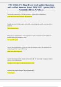 FF1 SCBA-IFO Final Exam Study guide &vert; Questions  and verified Answers&vert; Latest 2026&sol; 2027 Update &vert;100&percnt;  Guaranteed Pass &lpar;Grade A&rpar;