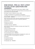 BOB HOGUE - PRE LIC&period; TEST LATEST ACTUAL STUDY QUESTIONS AND ANSWERS