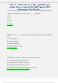 FF1 IFO Final Exam V2 IFTSA &vert; Questions and  verified Answers&vert; Latest 2026&sol; 2027 Update &vert;100&percnt;  Guaranteed Pass &lpar;Grade A&rpar;