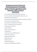 Engineering And Chemical  Thermodynamics Principles  Exam Practice Questions And  Answers 100&percnt; Correct  2025&sol;2026