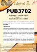 PUB3702 Assignment 3 PORTFOLIO &lpar;COMPLETE ANSWERS&rpar; Semester 1 2026 - DUE April 2026