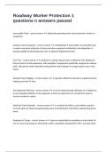 Roadway Worker Protection 1 questions n answers passed